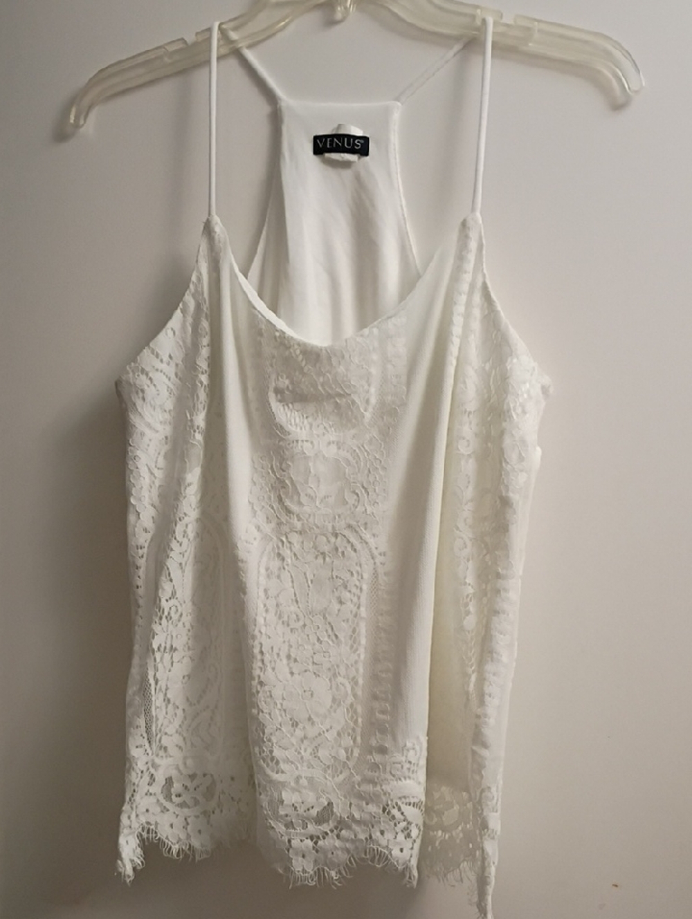 VENUS White Lace Racerback Cami